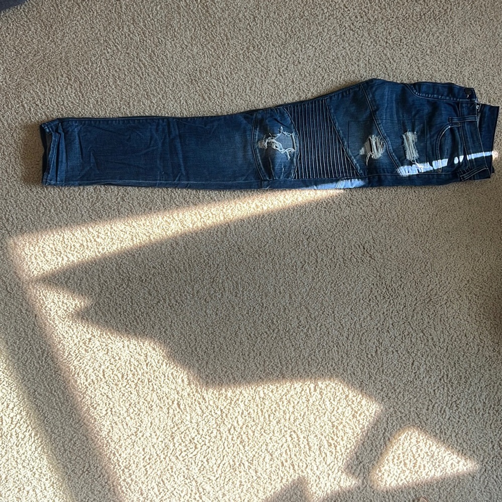 True Religion Men's Rocco Moto Renegade Jeans